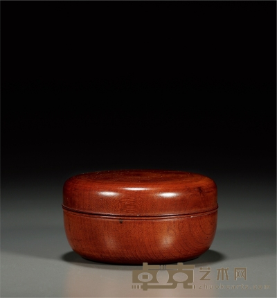 清 黄杨木香盒 高5.7cm；口径11.2cm