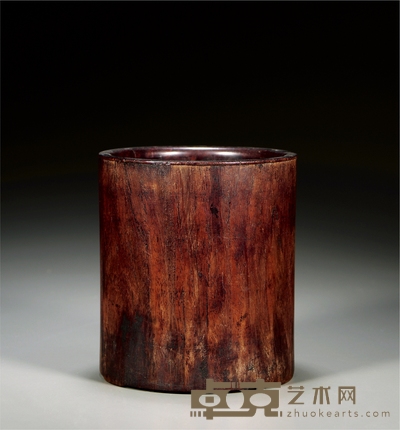 清 黄花梨笔筒 高13.8cm；直径12.3cm