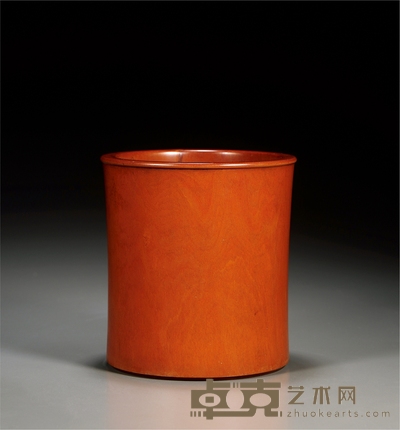 清 黄杨木笔筒 高13.5cm；口径12.9cm