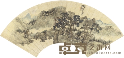 陶焘 松云山居图 54×18cm