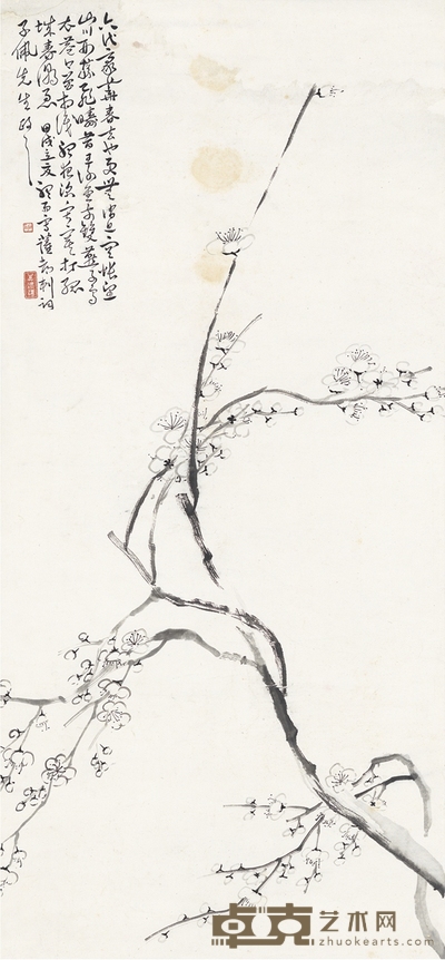 佚名 墨梅 87×40.5cm