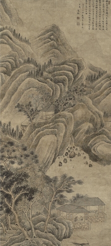 朱轩 水阁幽栖图