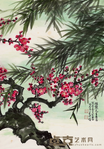 陈佩秋 桃花 59×41cm