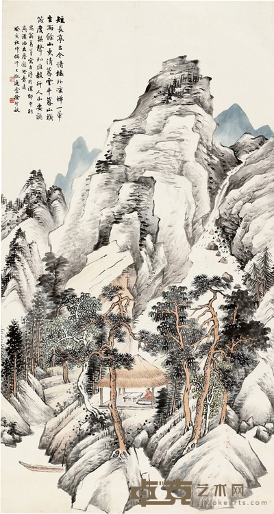 徐行敏 溪山独坐图 147×78.5cm