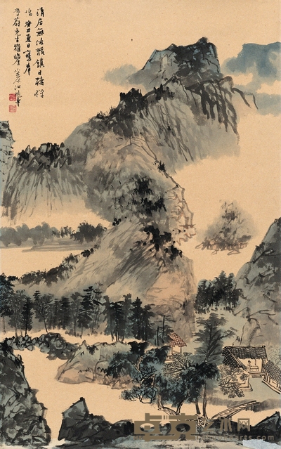 江兆申 白云山居图 92.5×58 cm