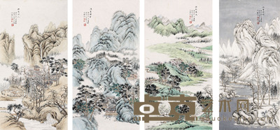冯向阳 四条屏 91cm×47cm×4 约15.4 平尺