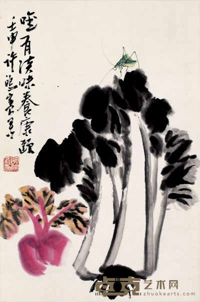 许鸿宾 白菜蝈蝈 68cm×45cm 约2.7 平尺