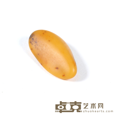 和田玉黄玉籽料原石 3.5×1.8×1.1cm 10.5g