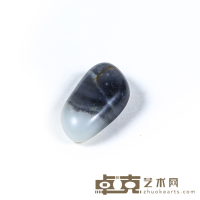 和田玉青花籽料原石 3.9×2.1×1.2cm 17g