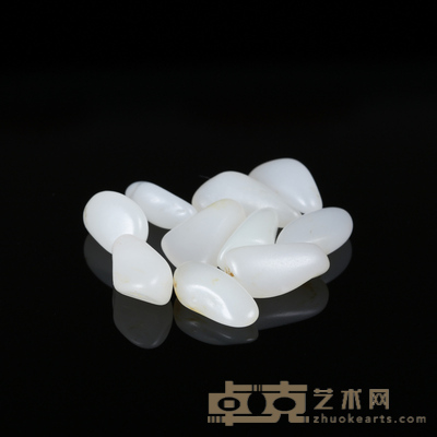 和田玉籽料原石(10颗) 尺寸不一 19g