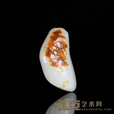 吕德  和田玉籽料钟馗 3.8×2.4×1.1cm  15.8g