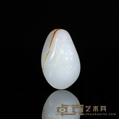 陈祖雄  和田玉籽料观音 3.4×2.2×1.5cm 15g