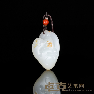 李俊杰   和田玉籽料代代封候挂件 3.5×2.5×1.2cm  14.5g