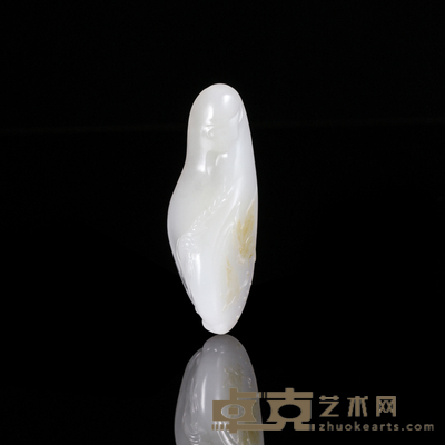 杨菊青 和田玉籽料江南美女 7.3×2.6×2.1cm 50g