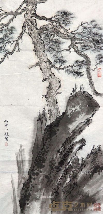 蔡小龙 松石图 70×34cm