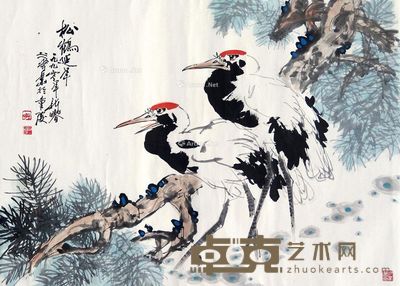 曾水华 松鹤延年 68×93cm