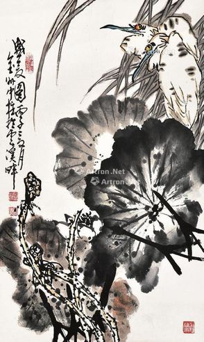 阎中柱 花鸟