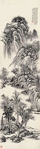 何维朴 春山晓色