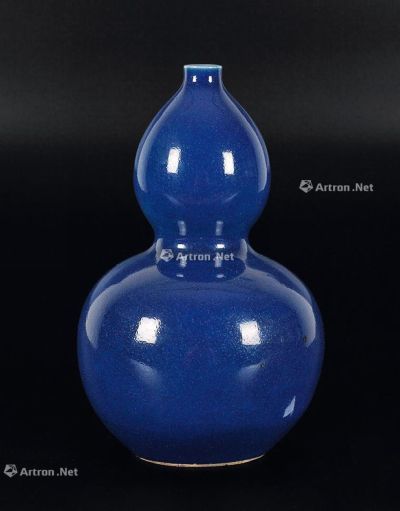 清早期 祭蓝釉葫芦瓶