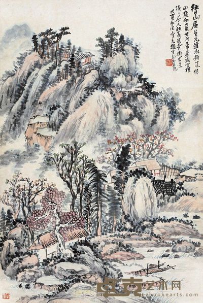 赵云壑 秋日山居 68×45.5cm