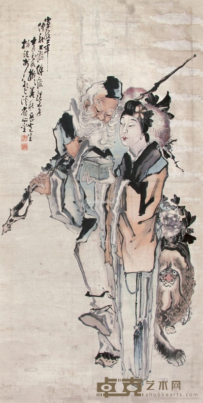 李霞     1910年作 晋寿图 235×117cm