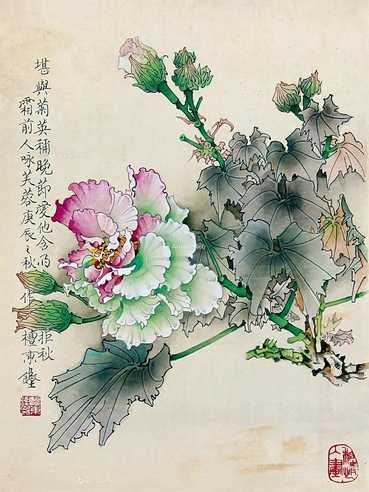 檀东铿     2000年作 芙蓉花