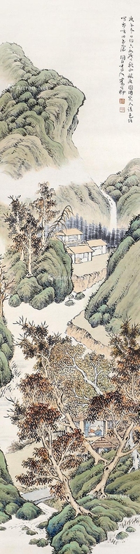 秦古柳     山水