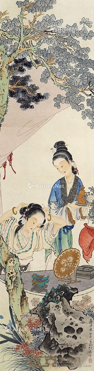徐燕孙 人物 127×32cm