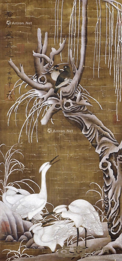 黄居寀     花鸟 79×38cm