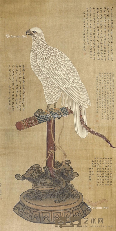 邹一桂 雄鹰图 131×68cm