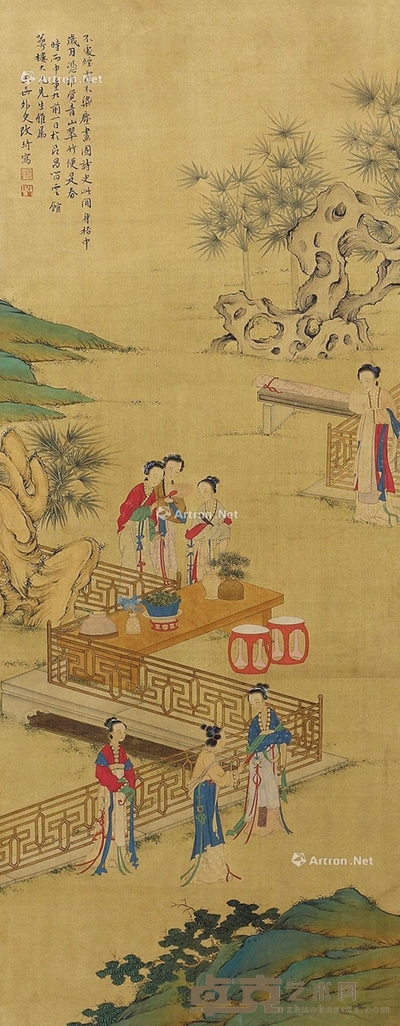 改琦 人物 104×41cm