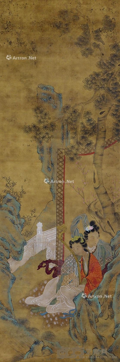 佚名 双丽图 112×38cm