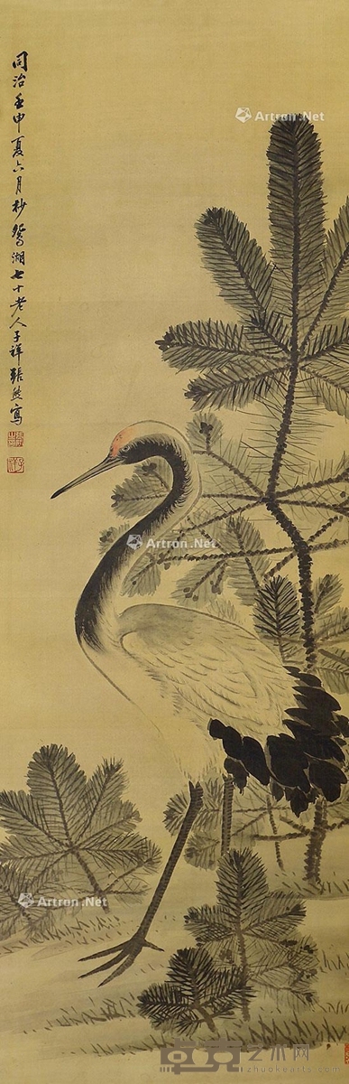 张熊 松鹤延年 125×39cm