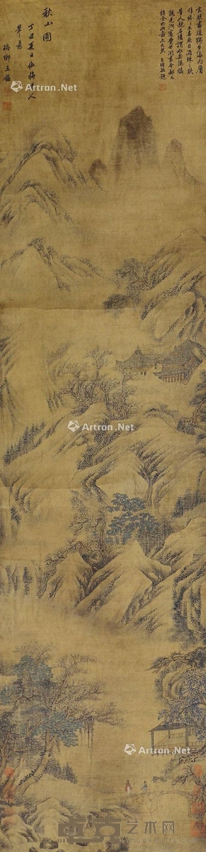 王监 秋山图 169×41cm