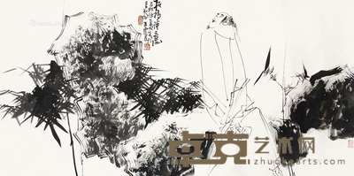 王西京 板桥诗意 135×67cm