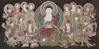 佚名 佛像 142×277cm