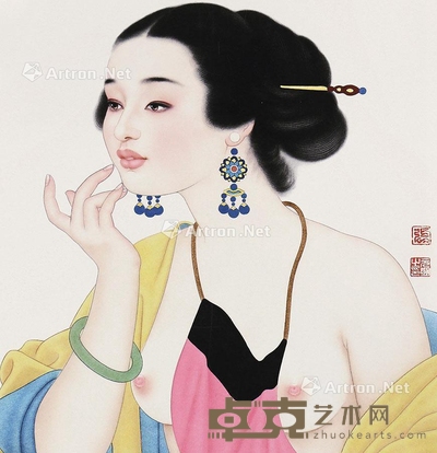 张圆明 人物 36×33cm
