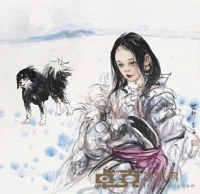 艾轩     人物 67×69cm