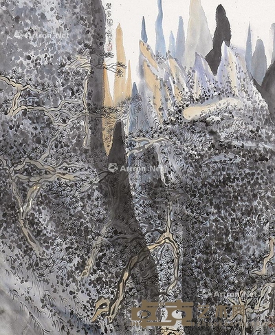 朱道平 山水 63×65cm