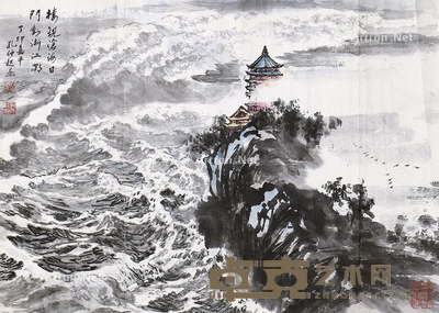孔仲起 钱江潮 67×48cm