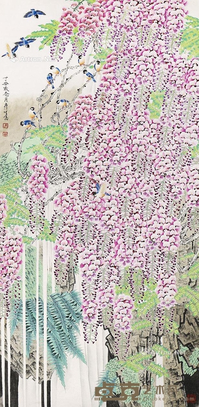 周彦生     花鸟 132×65cm