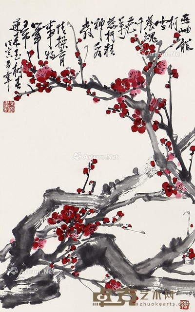 于希宁     红梅 65×38cm