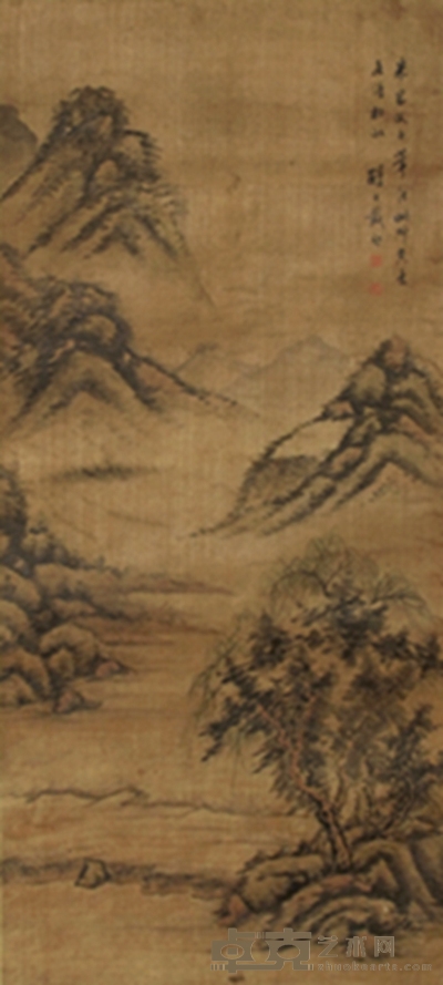 戴熙 仿米家山水 86×39cm