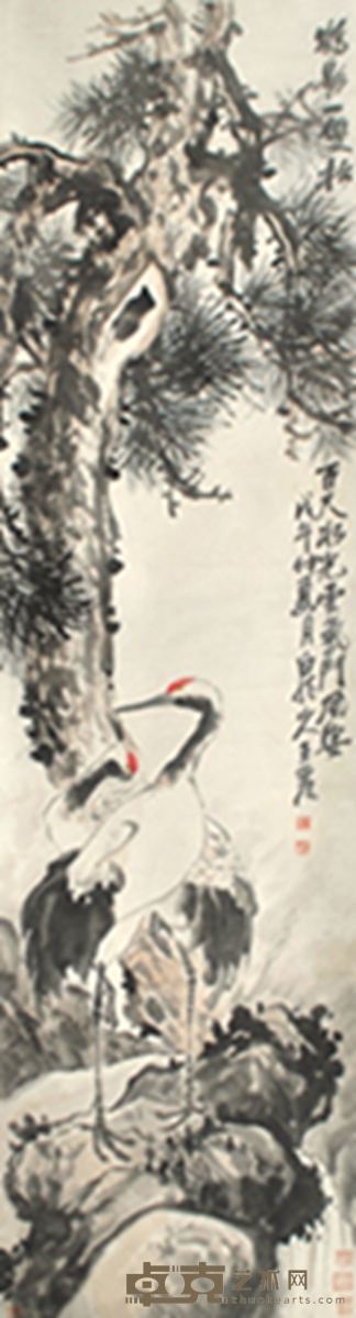 王震     松鹤 180×47cm