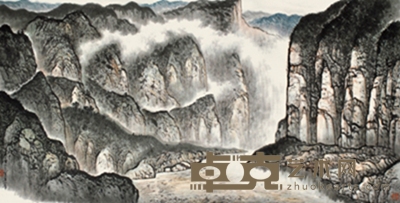 黄纯尧     峡江胜景 96×177cm