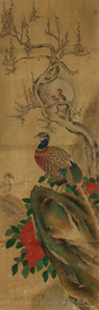 佚名 锦鸡图 156×46cm