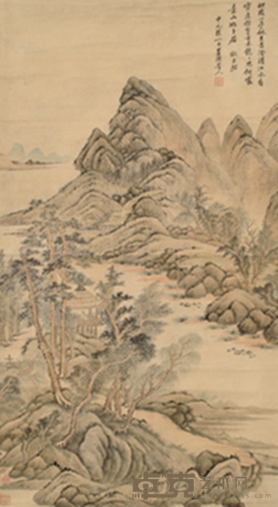 吴历     拟巨然山水 111×60cm