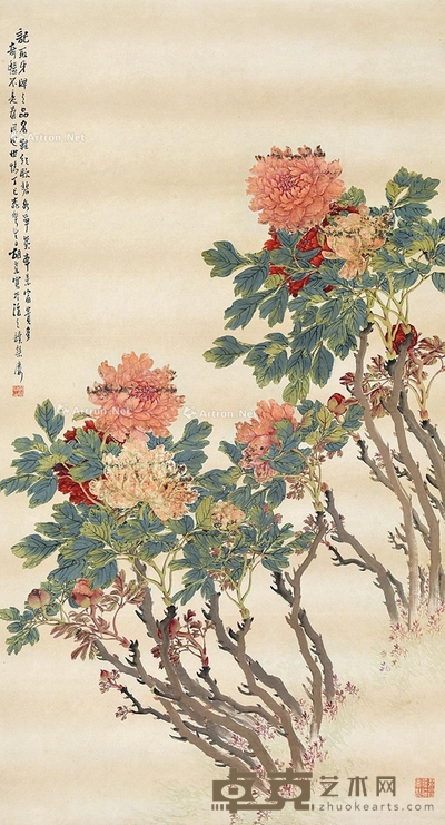 胡荣     国色天香 151×81cm