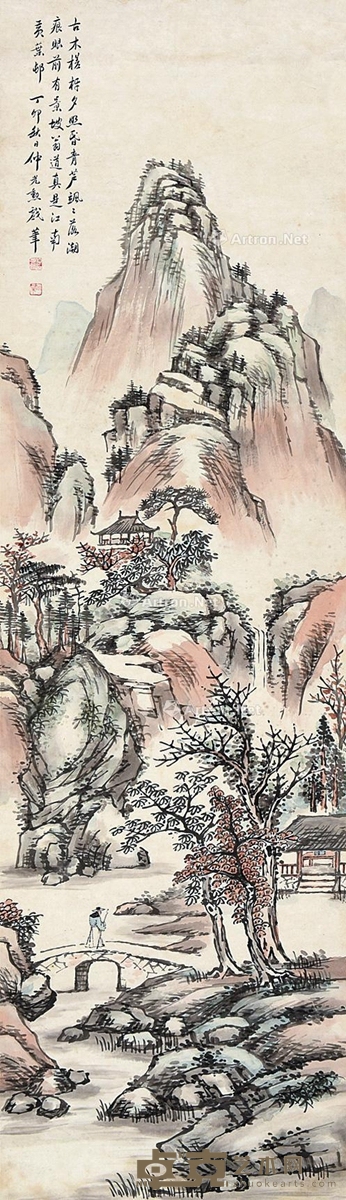 仲光勋 古山夕照 136×39cm