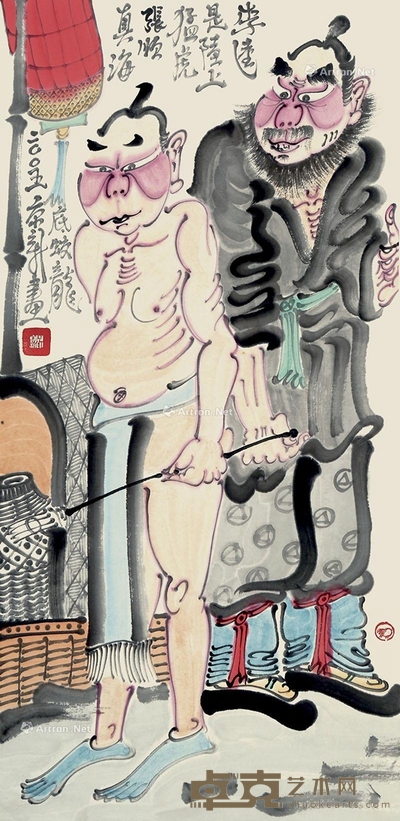 周京新     李逵是陆上猛虎 68×34cm